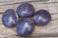 Polished Lepidolite Palm Stones x 24 From Madagascar