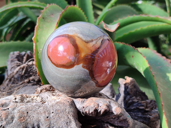 Polished Polychrome Jasper Spheres x 4 From Mahajanga, Madagascar