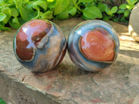 Polished Polychrome Jasper Spheres x 4 From Mahajanga, Madagascar