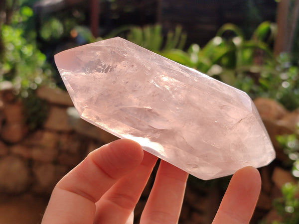 Polished Double Terminated Rose Quartz Points x 6 From Ambatondrazaka, Madagascar