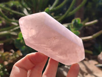 Polished Double Terminated Rose Quartz Points x 6 From Ambatondrazaka, Madagascar