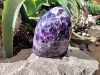 Polished Chevron Amethyst Standing Free Form x 1 from Zambia