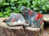 Natural Bloodstone Cobbed Specimens x 35 From Swaziland