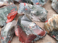 Natural Bloodstone Cobbed Specimens x 35 From Swaziland