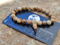 Polished Namibian Desert Picture Stone Jasper Beaded Stretch Buddha Bracelet - Sold Per Item - From Namibia