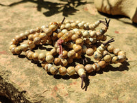 Polished Namibian Desert Picture Stone Jasper Beaded Stretch Buddha Bracelet - Sold Per Item - From Namibia