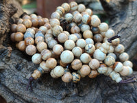 Polished Namibian Desert Picture Stone Jasper Beaded Stretch Buddha Bracelet - Sold Per Item - From Namibia