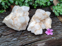 Natural Candle Quartz Clusters x 2 From Madagascar