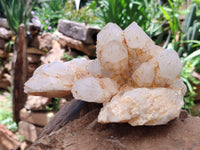 Natural Candle Quartz Clusters x 2 From Madagascar