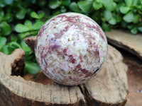 Polished Rubellite Pink Tourmaline Matrix Spheres x 2 From Ambatondrazaka, Madagascar