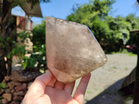 Polished Smokey Quartz Crystal Points x 2 From Zambia