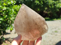 Polished Smokey Quartz Crystal Points x 2 From Zambia