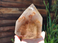 Polished Smokey Quartz Crystal Points x 2 From Zambia