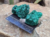 Natural Silky Malachite Specimens x 12 From Kasompe, Congo