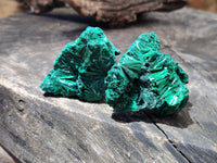 Natural Silky Malachite Specimens x 12 From Kasompe, Congo