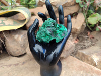 Natural Silky Malachite Specimens x 12 From Kasompe, Congo