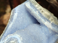 Natural Blue Lace Agate Geode Specimens x 3 From Malawi