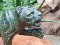 Hand Made Green Verdite Lioness Carving x 1 From Zimbabwe