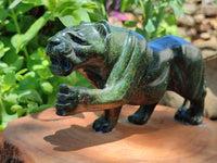 Hand Made Green Verdite Lioness Carving x 1 From Zimbabwe