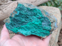 Natural Botryoidal Malachite Specimens x 2 From Tenke Fungurume, Congo