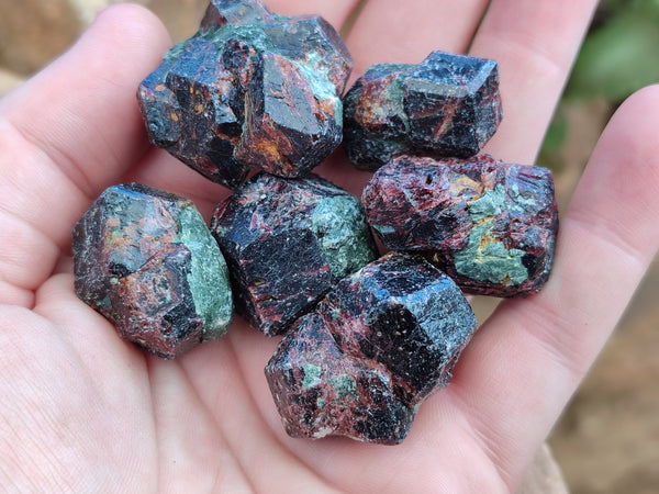 Natural Pyrope Garnet Specimens x 40 From Zimbabwe