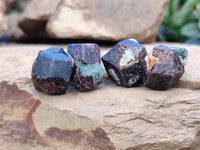 Natural Pyrope Garnet Specimens x 40 From Zimbabwe