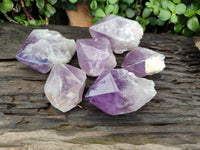 Polished Jacaranda Amethyst Crystals x 6 From Zambia