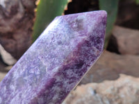 Polished Lepidolite with Pink Rubellite Tower x 1 From Ambatondrazaka, Madagascar