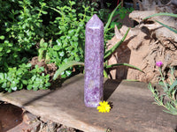 Polished Lepidolite with Pink Rubellite Tower x 1 From Ambatondrazaka, Madagascar