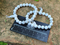 Polished Lightning Strike Magnesite - Howlite Beaded Stretch Buddha Bracelet - Sold Per Item - From Zimbabwe