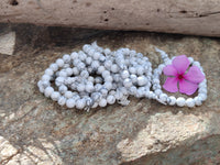 Polished Lightning Strike Magnesite - Howlite Beaded Stretch Buddha Bracelet - Sold Per Item - From Zimbabwe