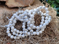 Polished Lightning Strike Magnesite - Howlite Beaded Stretch Buddha Bracelet - Sold Per Item - From Zimbabwe