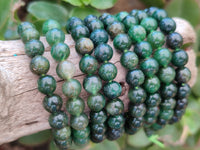 Polished Aventurine Beaded Stretch Buddha Bracelet - Sold Per Item - From Zimbabwe