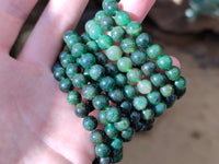 Polished Aventurine Beaded Stretch Buddha Bracelet - Sold Per Item - From Zimbabwe