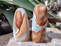 Polished Polychrome Jasper Standing Free Forms x 6 From Madagascar