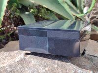 Hand Made Jet Lignite Jewellery Box x 1 From Swaziland