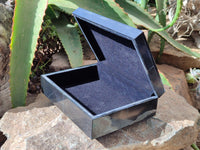 Hand Made Jet Lignite Jewellery Box x 1 From Swaziland