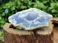 Natural Blue Lace Agate Geode Specimens x 3 From Malawi