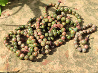 Polished Unakite Beaded Stretch Buddha Bracelet - Sold Per Item - From South Africa