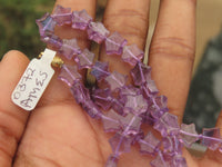 Polished Amethyst Fancy Star Shaped Beaded Necklace - Sold per Item- From Zambia