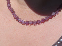 Polished Amethyst Fancy Star Shaped Beaded Necklace - Sold per Item- From Zambia