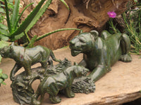 Hand Made Green Verdite Lion Carving x 1 From Zimbabwe