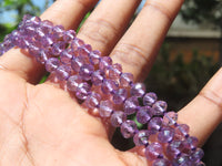 Polished Gem Amethyst Faceted Beaded Necklace - Sold per Item- From Zambia