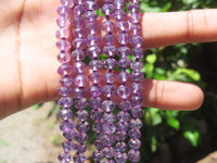 Polished Gem Amethyst Faceted Beaded Necklace - Sold per Item- From Zambia