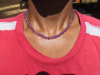 Polished Gem Amethyst Faceted Beaded Necklace - Sold per Item- From Zambia