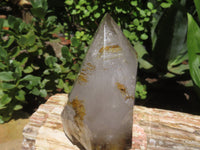 Polished Smokey Window Quartz Crystal x 1 From Madagascar