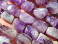 Polished Amethyst Tumble Chip Beaded Necklace - Sold per Item- From Zambia