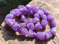 Polished Amethyst Tumble Chip Beaded Necklace - Sold per Item- From Zambia