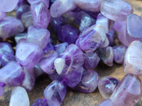 Polished Amethyst Tumble Chip Beaded Necklace - Sold per Item- From Zambia