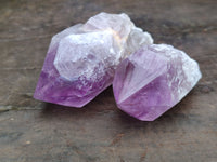 Natural Jacaranda Amethyst Crystals x 12 From Zambia